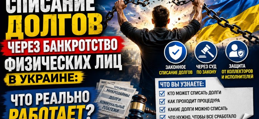 Банкротство физического лица в Украине - списание долгов через суд 2026